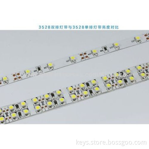 5m Double row 12V DC LED single color 3528 240/1,200LEDs per meter strip light